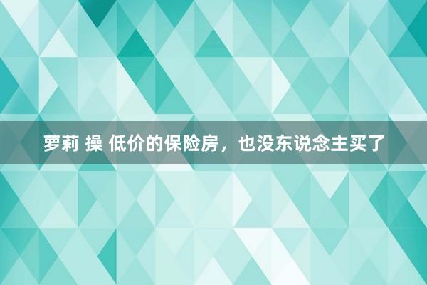 萝莉 操 低价的保险房，也没东说念主买了