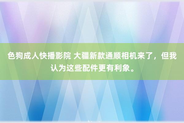 色狗成人快播影院 大疆新款通顺相机来了，但我认为这些配件更有利象。