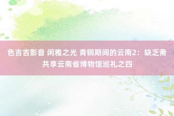 色吉吉影音 闲雅之光 青铜期间的云南2：缺乏斋共享云南省博物馆巡礼之四