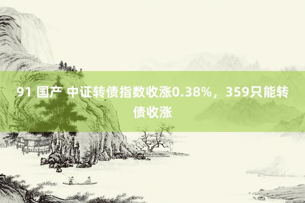 91 国产 中证转债指数收涨0.38%，359只能转债收涨