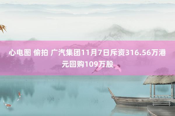 心电图 偷拍 广汽集团11月7日斥资316.56万港元回购109万股