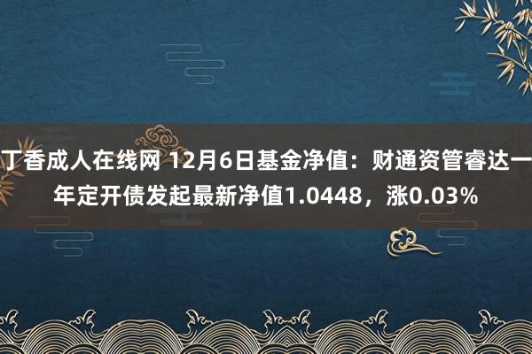 丁香成人在线网 12月6日基金净值：财通资管睿达一年定开债发起最新净值1.0448，涨0.03%