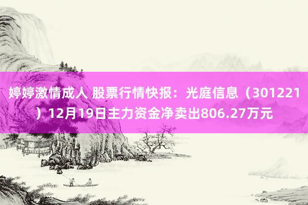 婷婷激情成人 股票行情快报：光庭信息（301221）12月19日主力资金净卖出806.27万元