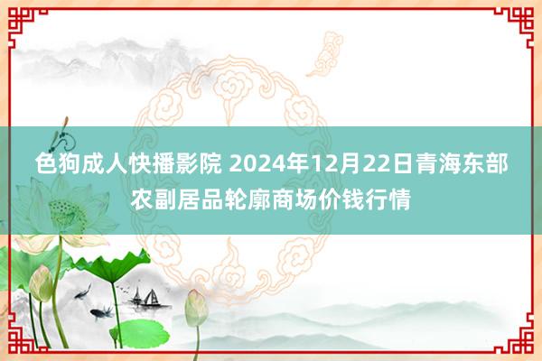 色狗成人快播影院 2024年12月22日青海东部农副居品轮廓商场价钱行情