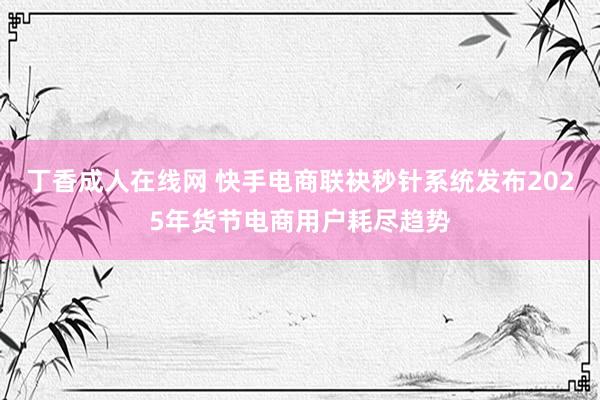 丁香成人在线网 快手电商联袂秒针系统发布2025年货节电商用户耗尽趋势